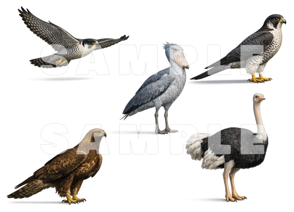 【5枚×6種セット】野鳥素材セット