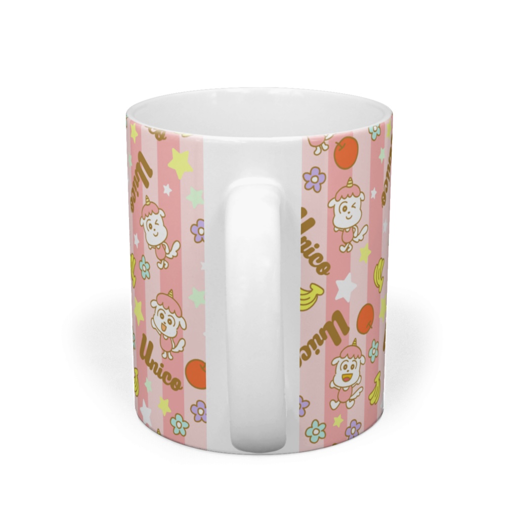 ゆにこマグカップ総柄【ピンク】