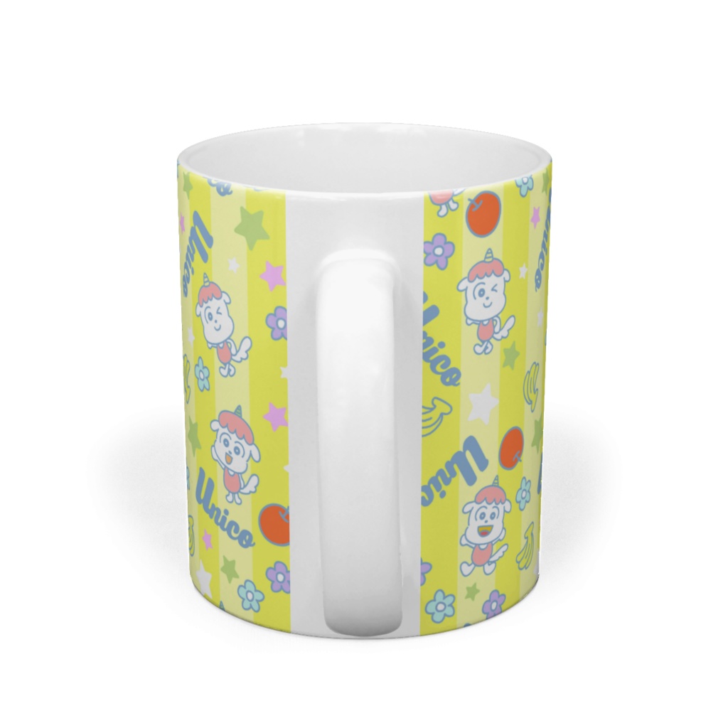 ゆにこマグカップ総柄【イエロー】
