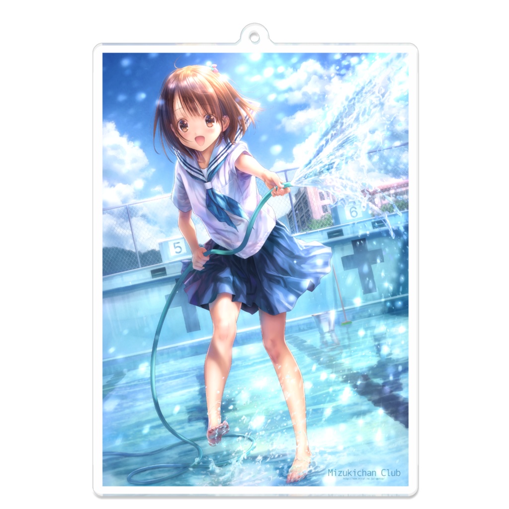 『水色の輝き』アクリルキーホルダー