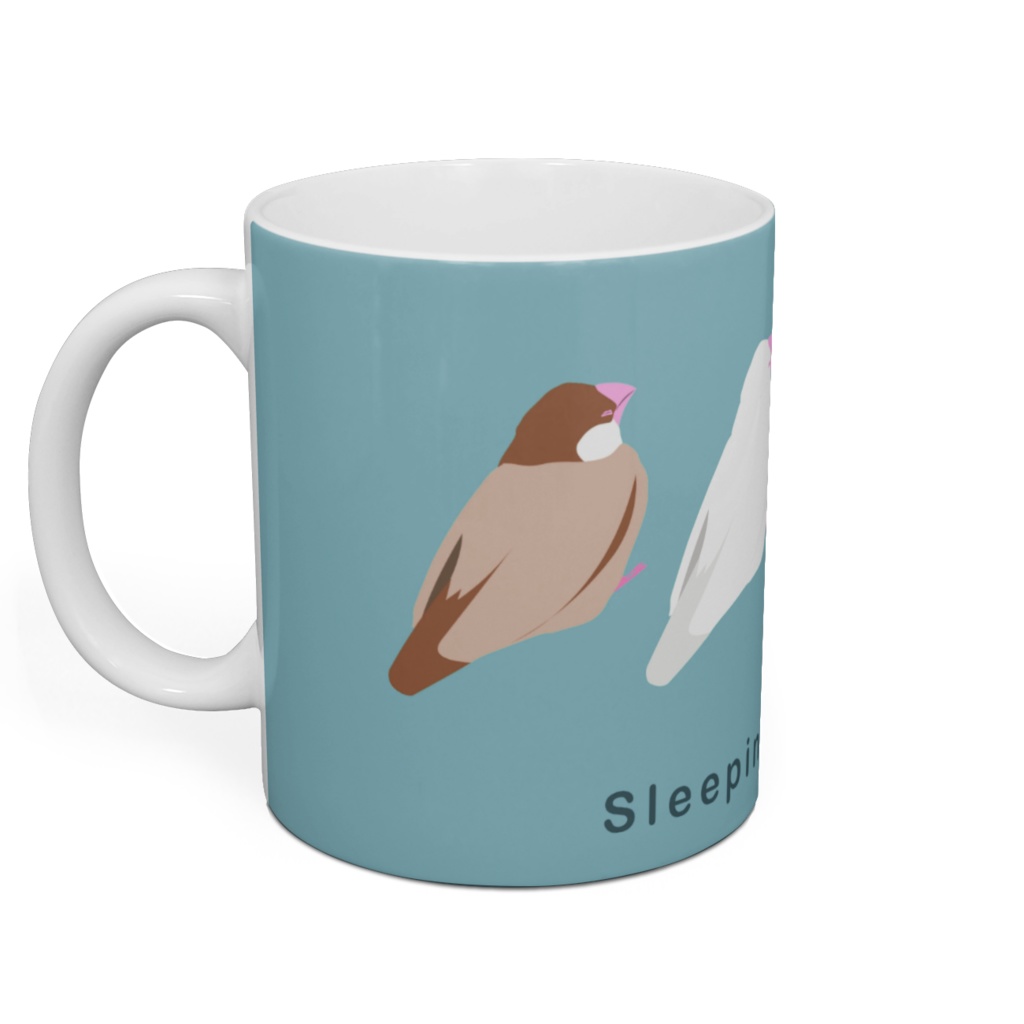 おやすみ文鳥マグカップ