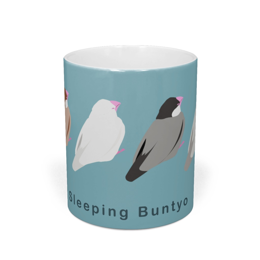 おやすみ文鳥マグカップ