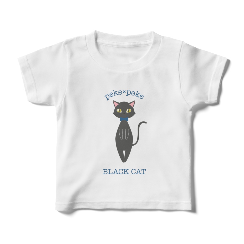 黒猫キッズTシャツ
