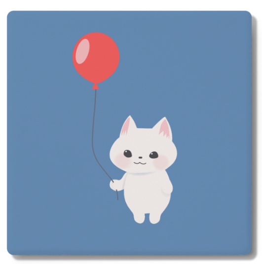猫と風船 コースター