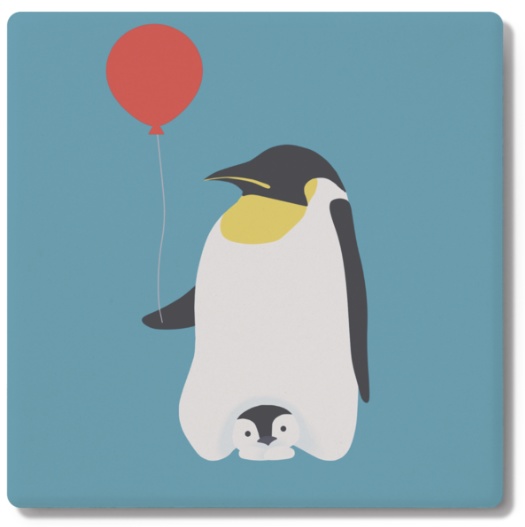 親子ペンギン コースター