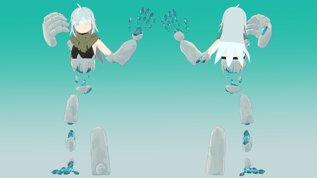 【VRC向けオリジナル3Dモデル】ゴーレムの女の子 エメス