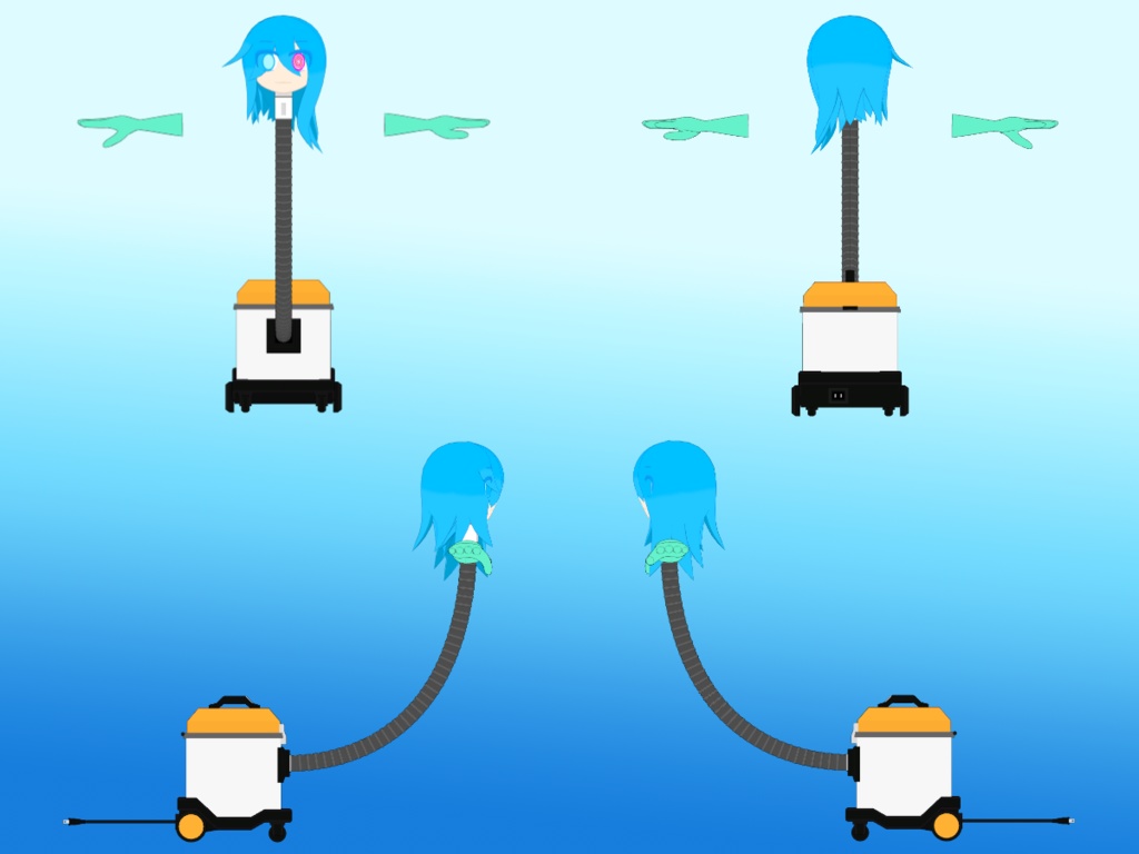 【VRC向けオリジナル3Dモデル】掃除機のスウカ
