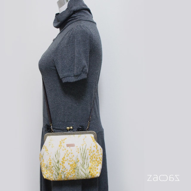 《送料無料》がま口ショルダーバッグ*ミモザ