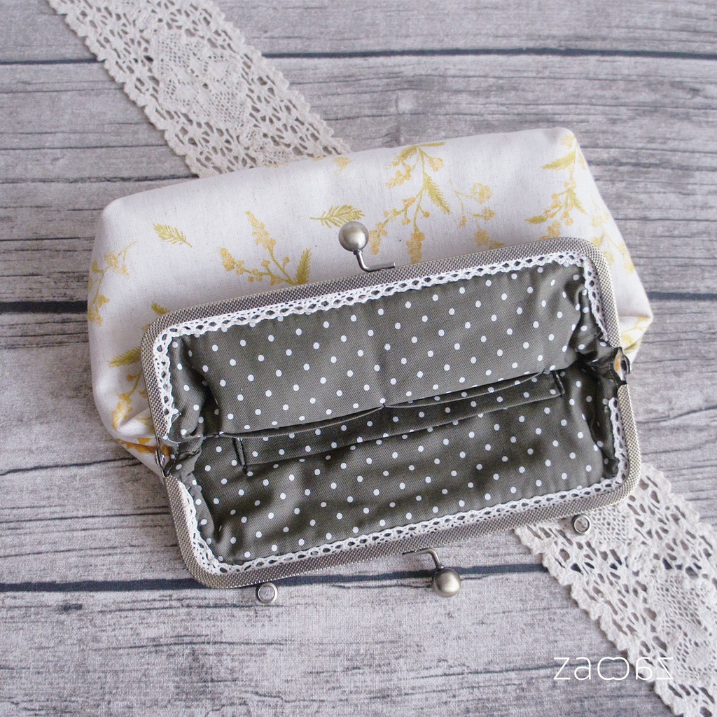 《送料無料》がま口ショルダーバッグ*ミモザ