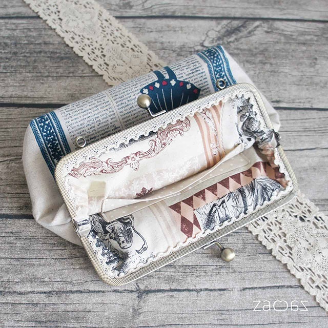 《送料無料》がま口ショルダーバッグ*不思議の国のアリス*お茶会