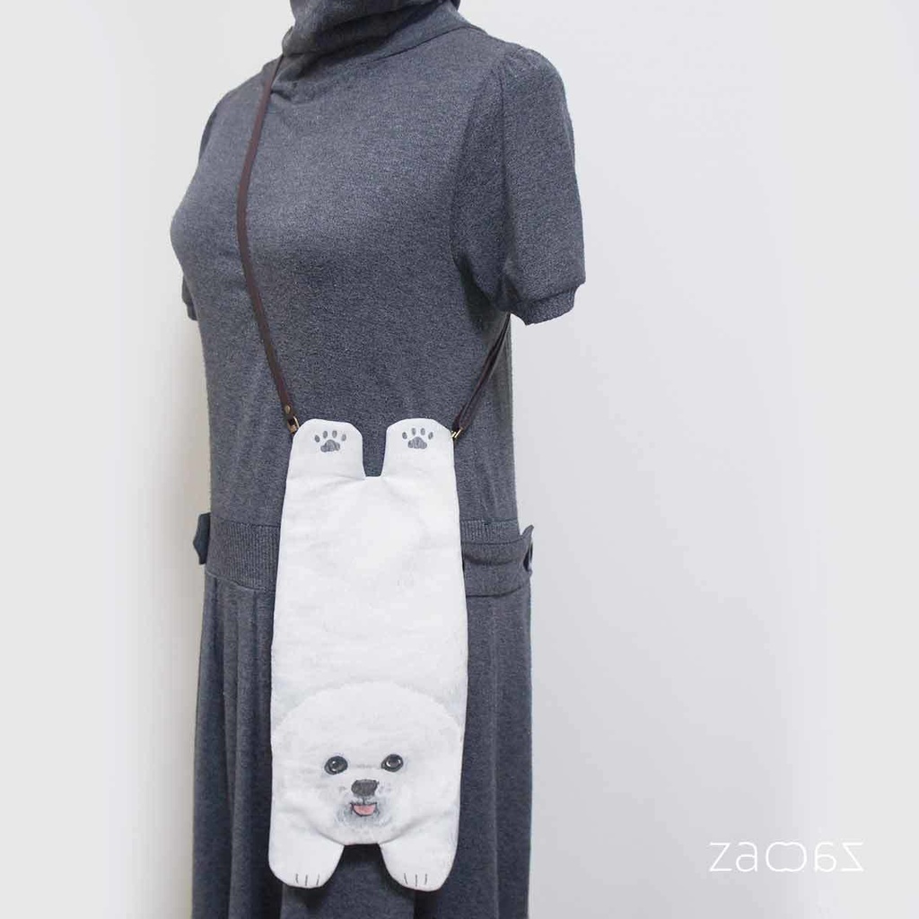 《送料無料》犬のスマホショルダーバッグ*ビションフリーゼ