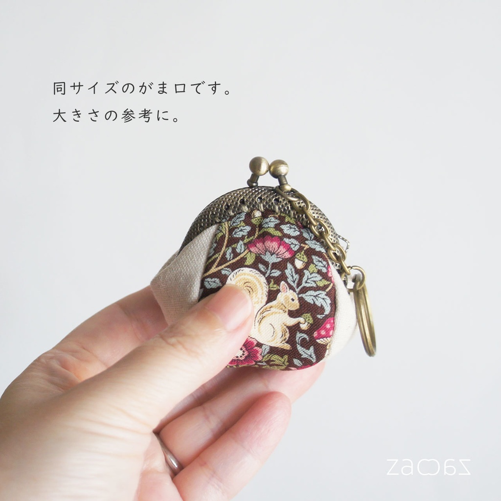 《送料無料》がま口キーホルダー*文鳥と和菓子