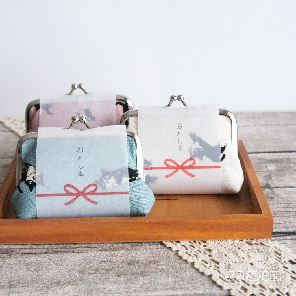 《送料無料》がま口ポチ袋*ハチワレ君