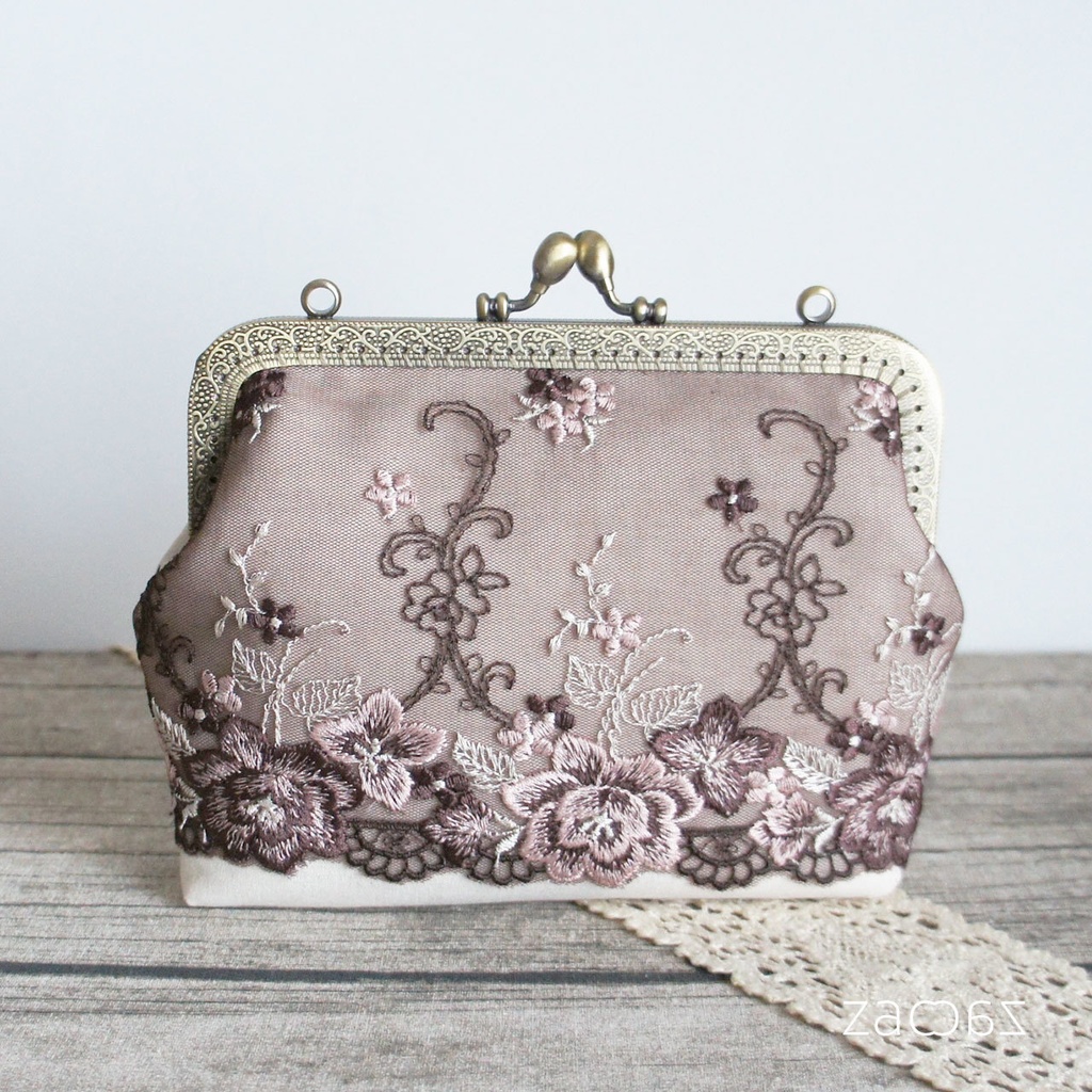 《送料無料》がま口マルチポーチ*クラシックローズ