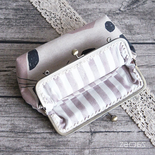 《送料無料》がま口ショルダーバッグ*CATS×ピンク