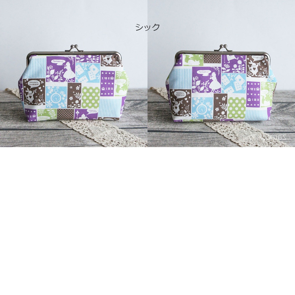 《送料無料》通帳がま口ポーチ*不思議の国のアリス