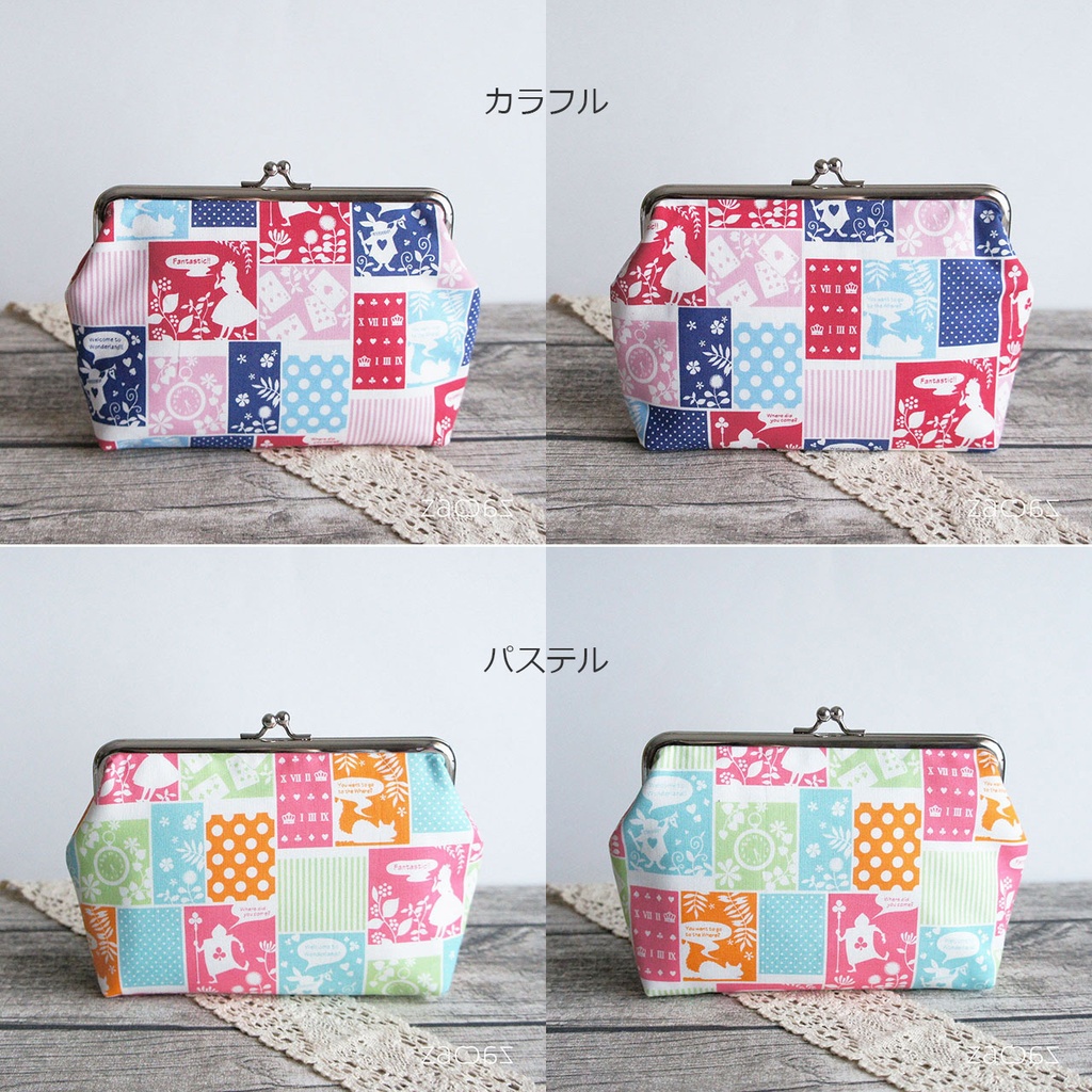 《送料無料》通帳がま口ポーチ*不思議の国のアリス