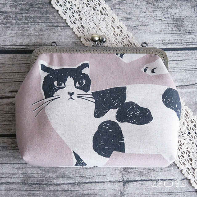 《送料無料》がま口ショルダーバッグ*CATS×さくらA