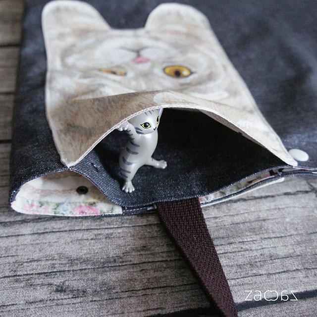 猫ポケットトートバッグ*スコティッシュフォールド