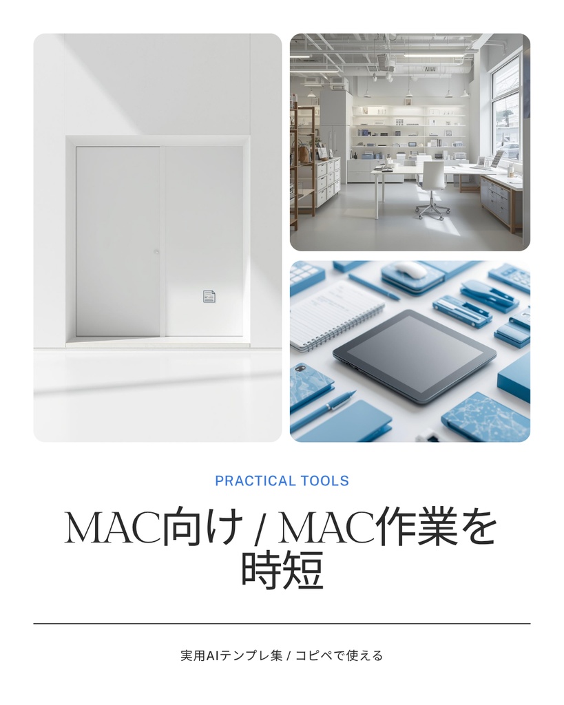 Mac作業を軽くする 実用AIテンプレート集(無料版)