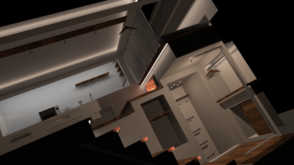 【VRChat想定】モダンな狭小隠れ家ワールド『Urban Shelter』- 1人〜少人数向けアセット