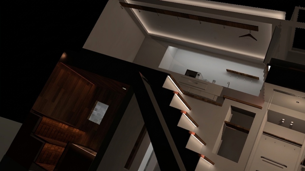 【VRChat想定】モダンな狭小隠れ家ワールド『Urban Shelter』- 1人〜少人数向けアセット