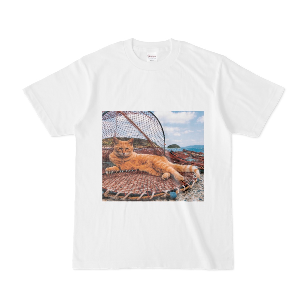 港のネコ 白Tシャツ