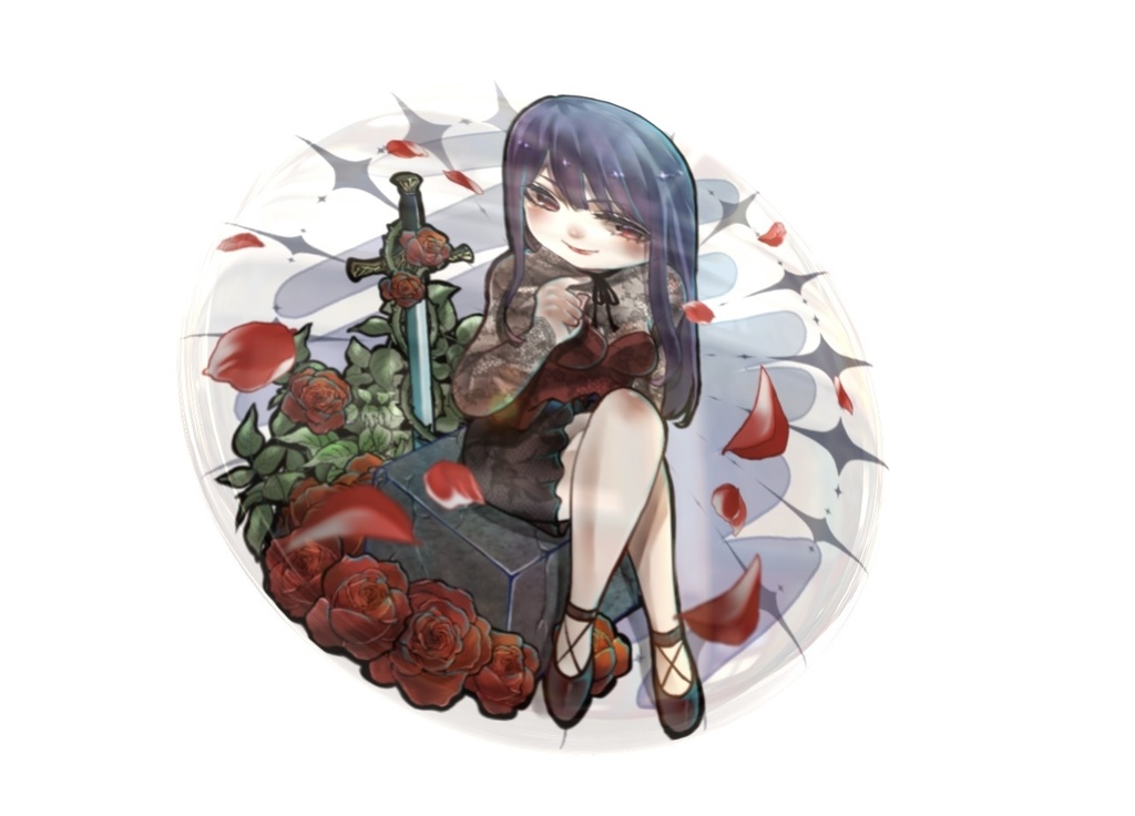 缶バッジ型ミラー / 57mm ❧ クロミネンス・クロニクル