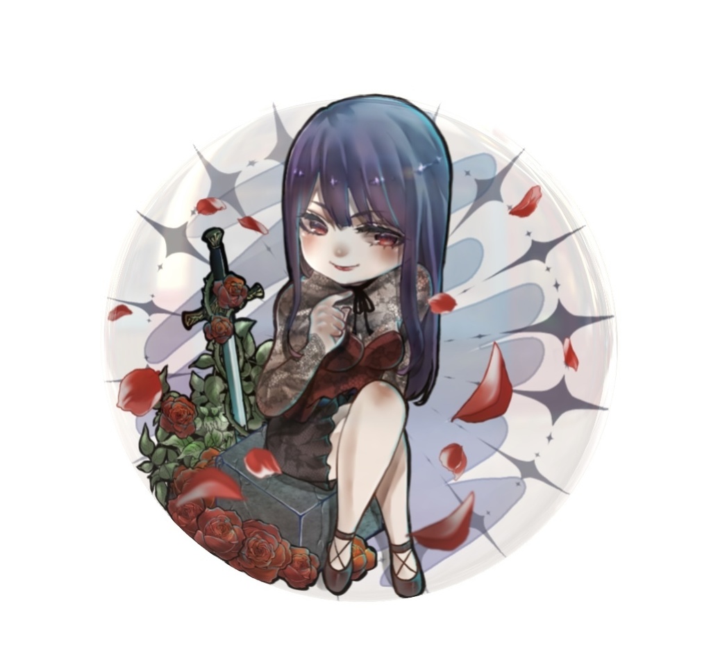 缶バッジ型ミラー / 57mm ❧ クロミネンス・クロニクル