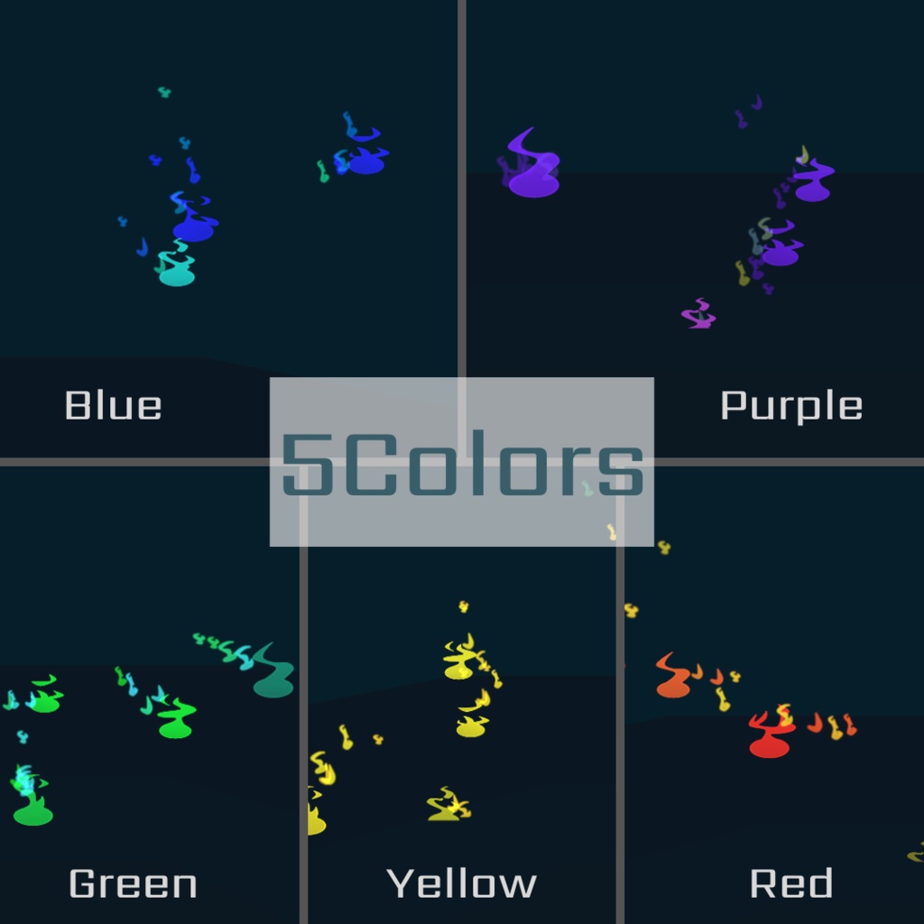 【Quest・Android対応/MA可】VRChat/Cluster 人魂/鬼火/狐火パーティクル Quest/Android Compatible: Will-o'-the-wisp/Demon Fire/Fox Fire Particles