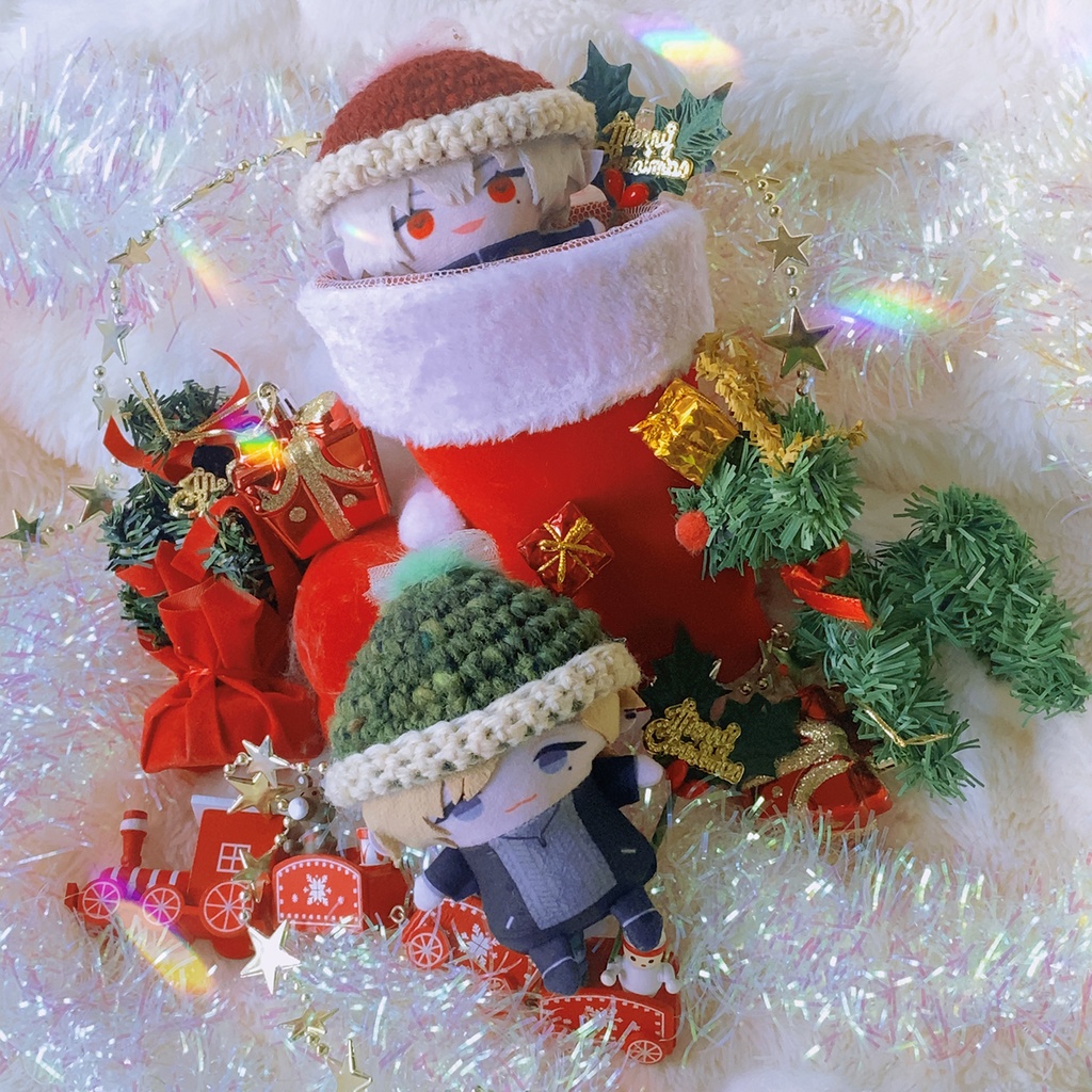 にじぱぺ-Xmasニット帽子