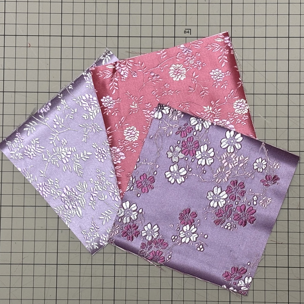 チャイナシルクハギレセット　漣の花