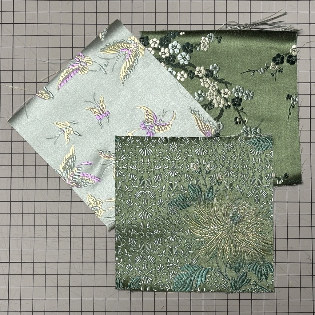 チャイナシルクハギレセット　芳の草原