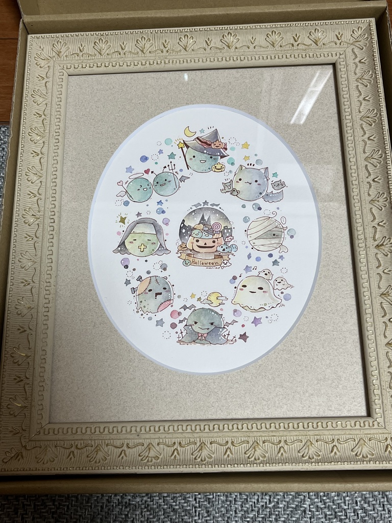 額装原画『ハロウィンまりも』