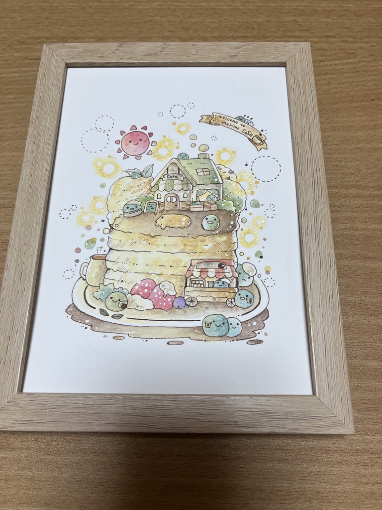 額装原画『まりもカフェ』