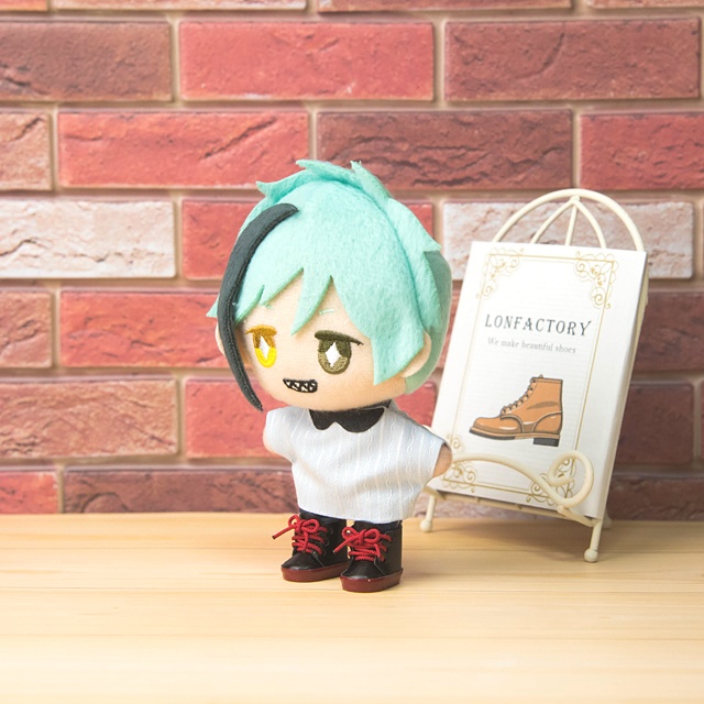 ぬい靴(10㎝~12㎝) ベロ付きシューズ(黒×赤)