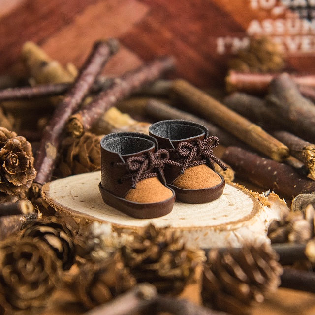 ぬい靴(10㎝~12㎝)ハイカットマロンシリーズ