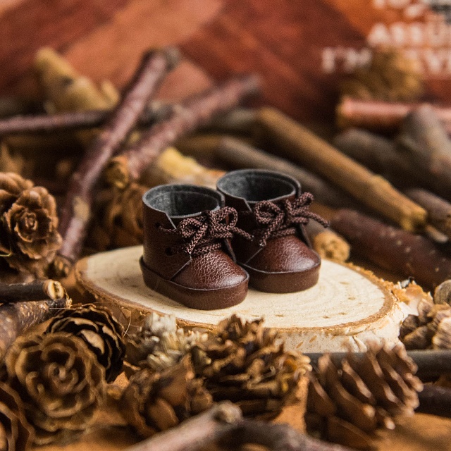 ぬい靴(10㎝~12㎝)ハイカットマロンシリーズ