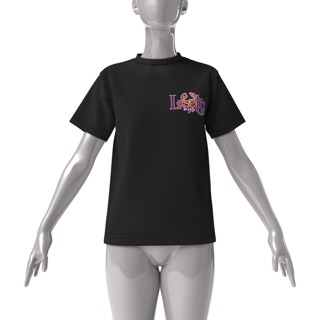 レサトロゴビッグシルエットTシャツ胸元ブラック