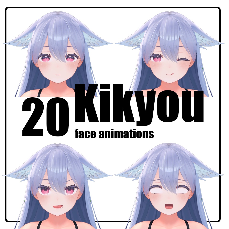 20 face animations for Kikyo
