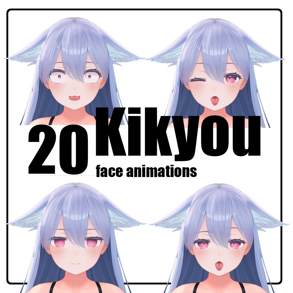 20 face animations for Kikyo