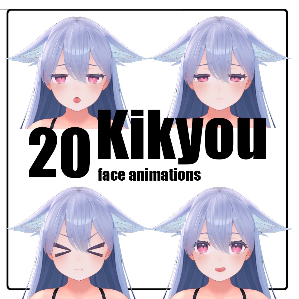 20 face animations for Kikyo