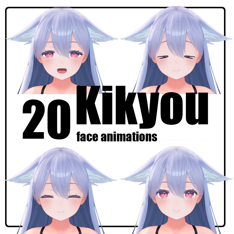 20 face animations for Kikyo