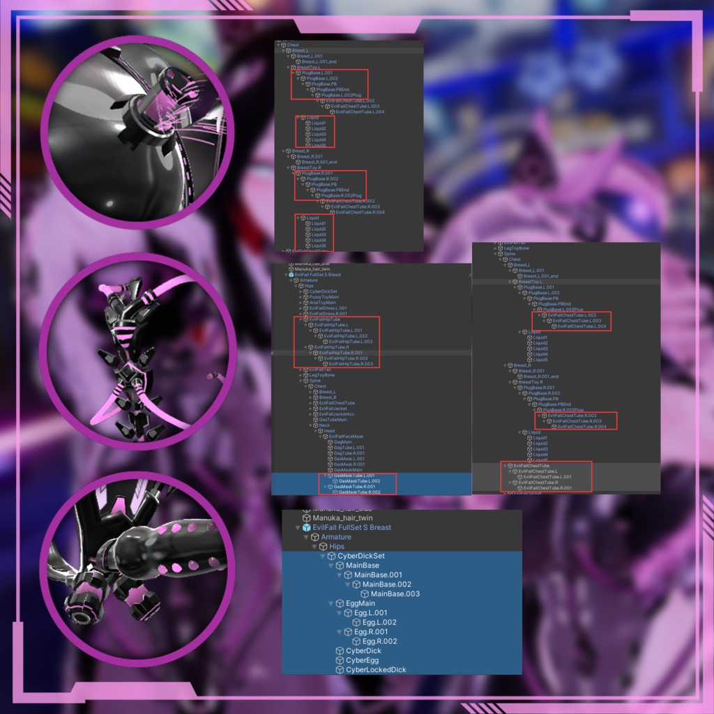 【Free!】【複数アバター対応】EvilFall Outfit 恶堕战斗员套装 v1.16 缩略图 20