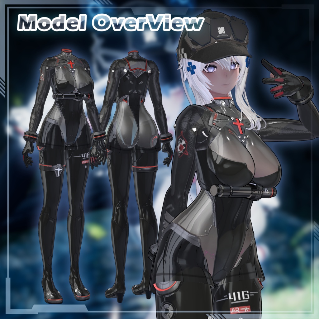【Lasyusha Only】GF2 Klukai_416 Bodysuit Cos v1.0 少女前线2可露凯 速度之星Cos服装