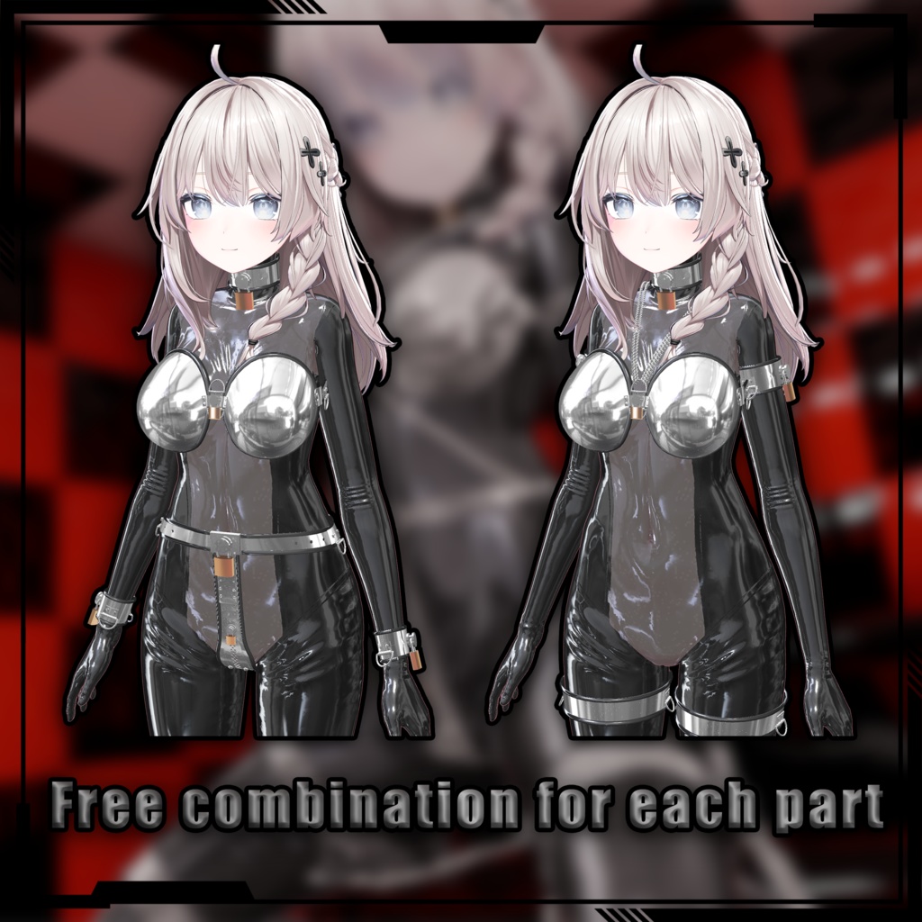 【複数アバター対応】Metal chastity belt set 金属贞操套装 v1.02