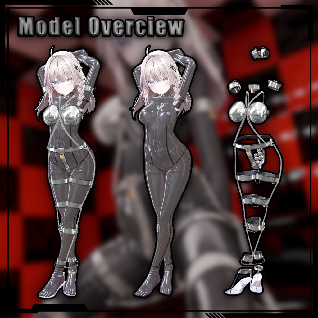 【複数アバター対応】Metal chastity belt set 金属贞操套装 v1.02