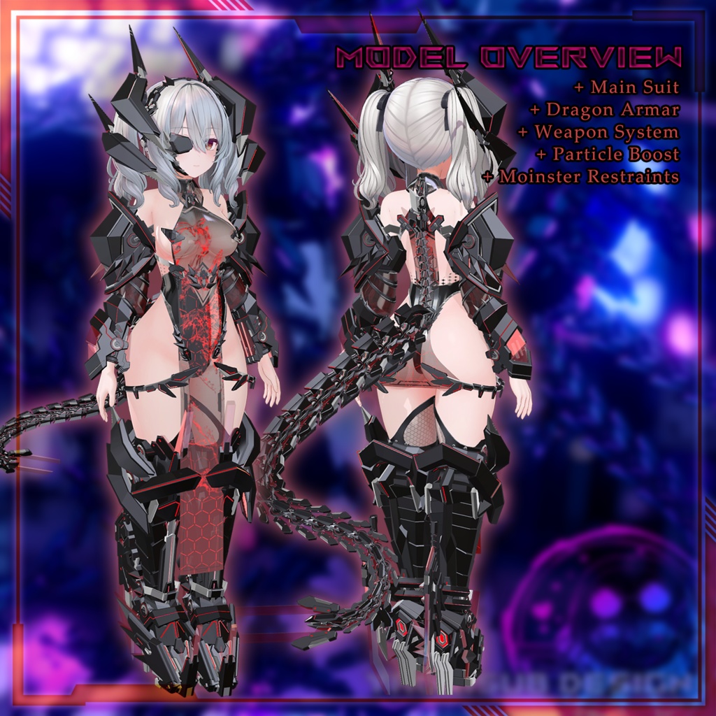 【複数アバター対応】EvilFall Dragon Set 恶堕战斗员_龙 v1.01