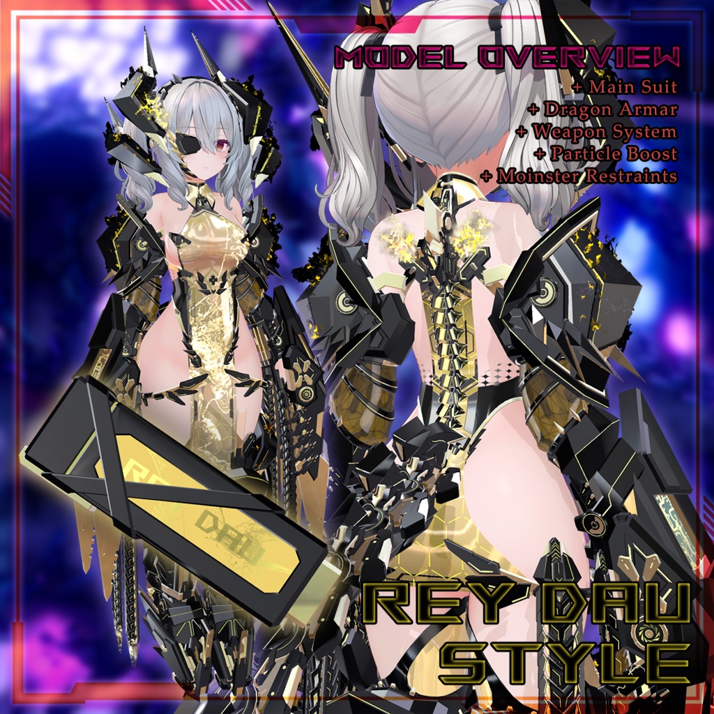 【複数アバター対応】EvilFall Dragon Set 恶堕战斗员_龙 v1.01