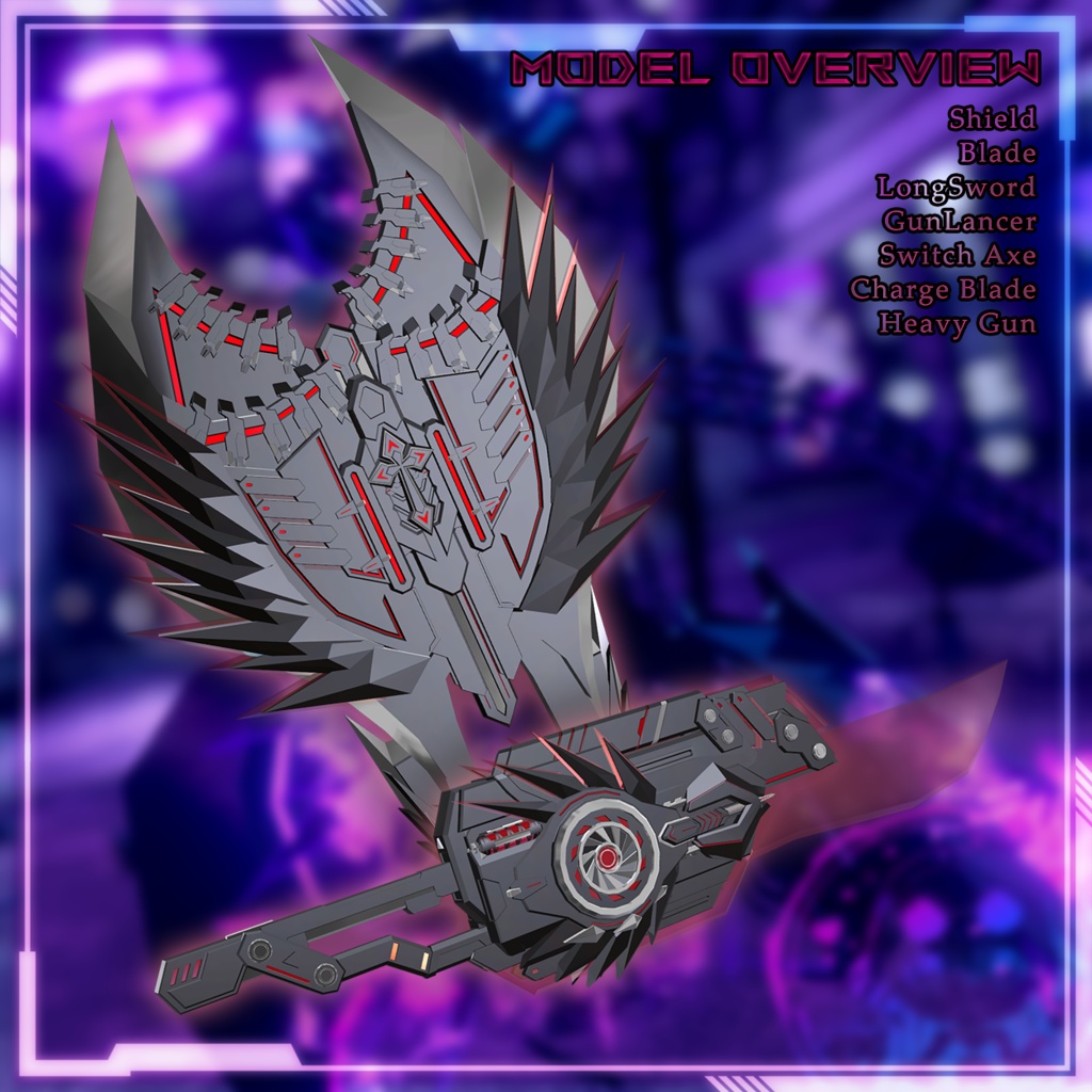 EvilFall Hunter Swith Weapon 恶堕战斗员_猎人变形武器套装 v1.0